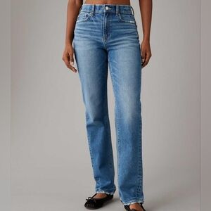 AE Stretch Super High-Waisted Straight Jean sz14 Style: 0435-4929 baggy jeans